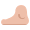 Foot- Medium-Light Skin Tone emoji on Microsoft